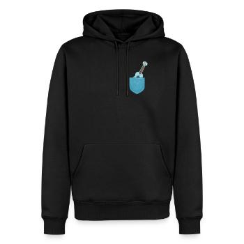 Ukulélé Pocket Player Hawaiian Musician - Sweat à capuche Premium bio Homme - noir - Devant - Nico (187cm)