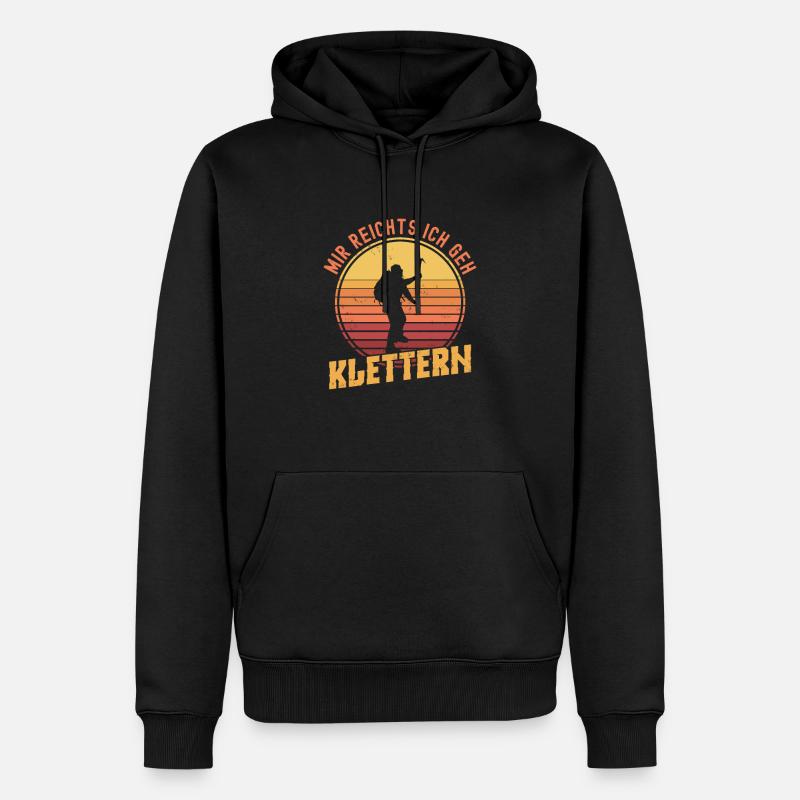 Klettern - Männer Premium Bio Hoodie - Schwarz
