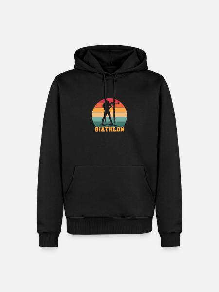 Biathlon - Männer Premium Bio Hoodie - Schwarz