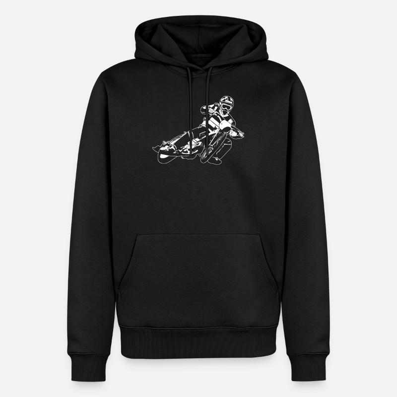 Speedway - Motorcycle Speedway - Männer Premium Bio Hoodie - Schwarz