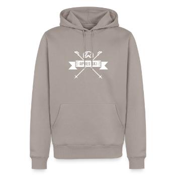 Après ski - Sweat à capuche Premium bio Homme - taupe - Devant - Nico (187cm)