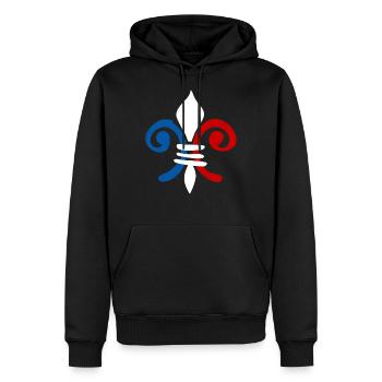 Frankreich - Männer Premium Bio Hoodie - Schwarz - Vorne - Nico (187cm)