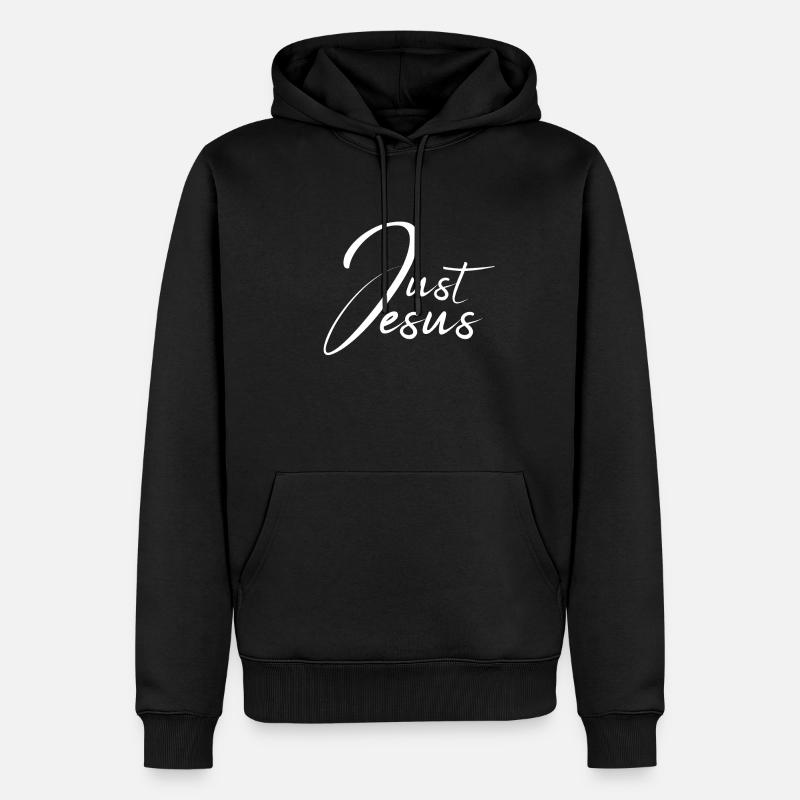 Conception chrétienne - Juste Jésus - Sweat à capuche Premium bio Homme - noir