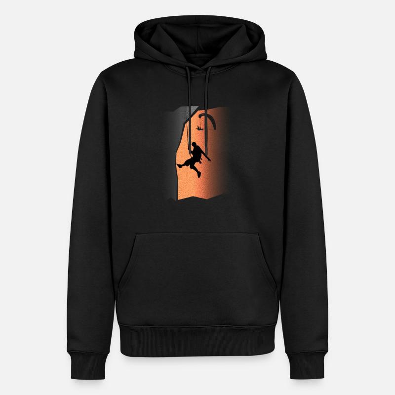 Geschenke Klettern Paragliding Rock climbing klettern - Männer Premium Bio Hoodie - Schwarz
