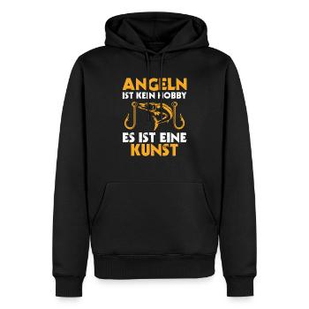 Angeln Fischen Angler aus Leidenschaft - Männer Premium Bio Hoodie - Schwarz - Vorne - Nico (187cm)