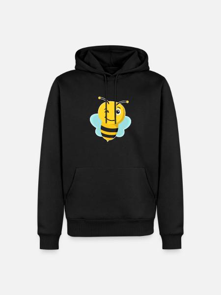 Abeilles, abeilles, abeilles sauvages, abeilles drôles - Sweat à capuche Premium bio Homme - noir