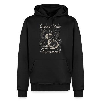 Geige Violine Orchester Geigerin Geiger Geschenk - Männer Premium Bio Hoodie - Schwarz - Vorne - Nico (187cm)