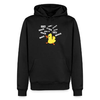 Ente Quak Quak Quak - Männer Premium Bio Hoodie - Schwarz - Vorne - Nico (187cm)