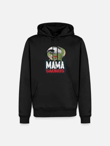 Dinosaur Mamasaurus Mama Saurus - Men’s Premium Organic Hoodie - black