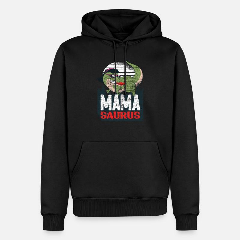Dinosaure Mamasaurus Mama Saurus - Sweat à capuche Premium bio Homme - noir