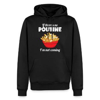 Fierté canadienne drôle s'il n'y a pas de poutine je suis - Sweat à capuche Premium bio Homme - noir - Devant - Nico (187cm)