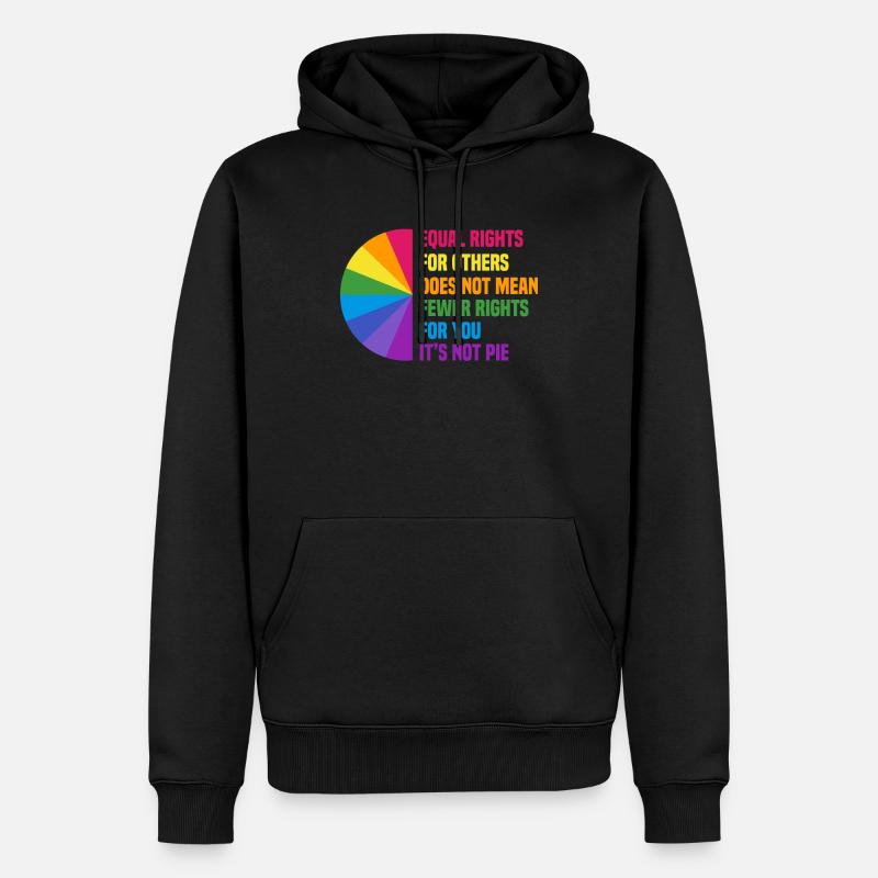 LGBT Regenbogen Menschenrechte Gleichberechtigung - Männer Premium Bio Hoodie - Schwarz