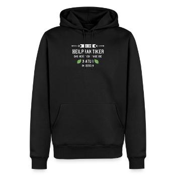 Heilpraktiker Naturheilkunde - Männer Premium Bio Hoodie - Schwarz - Vorne - Nico (187cm)