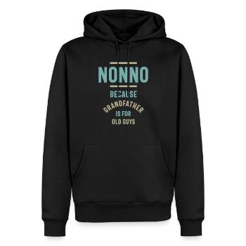 Nonno Because Grandfather is For Old Guys - Men’s Premium Organic Hoodie - black - Front - Nico (187cm)