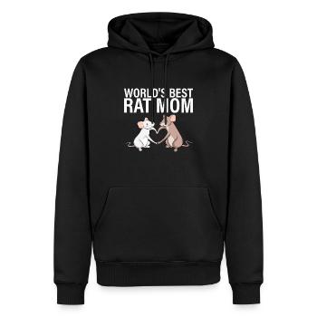 Meilleure maman rat du monde - Sweat à capuche Premium bio Homme - noir - Devant - Nico (187cm)
