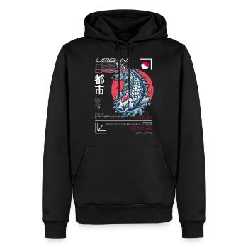 Japanischer Art Style Koi Fisch - Männer Premium Bio Hoodie - Schwarz - Vorne - Nico (187cm)