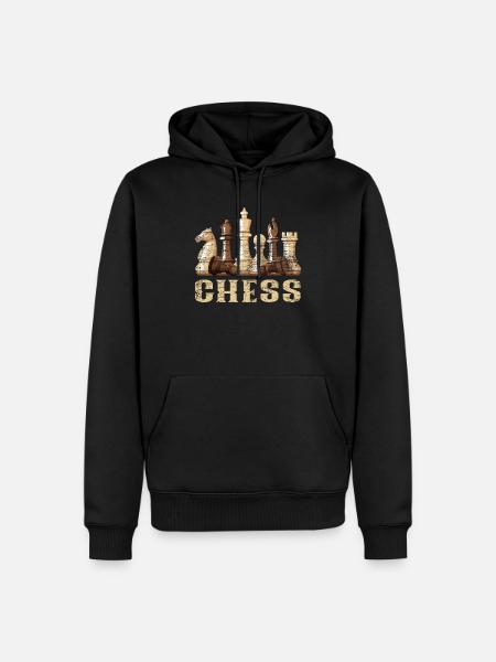 Jeu d'échecs - Sweat à capuche Premium bio Homme - noir