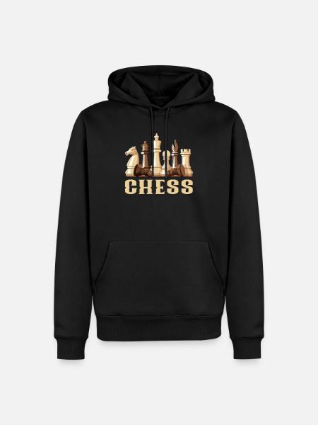 échecs - Sweat à capuche Premium bio Homme - noir