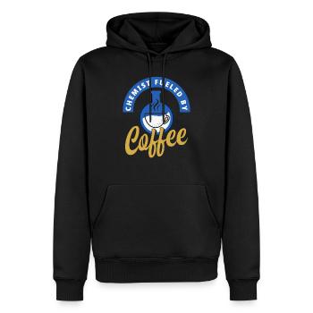 Laboratoire de chimie Café - Sweat à capuche Premium bio Homme - noir - Devant - Nico (187cm)