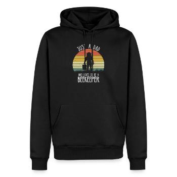 Beekeeper beekeeper beekeeping bees father gift idea - Men’s Premium Organic Hoodie - black - Front - Nico (187cm)