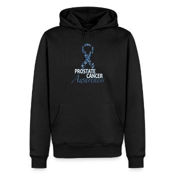 Prostate cancer gift in support of cancer - Men’s Premium Organic Hoodie - black - Front - Nico (187cm)