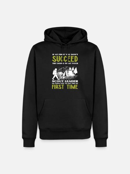Scout Motivation Adventure - Men’s Premium Organic Hoodie - black