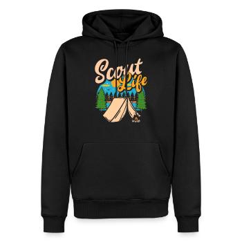 Scouts Nature Tent Tents Gift - Men’s Premium Organic Hoodie - black - Front - Nico (187cm)