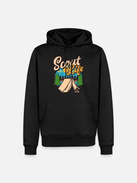Scouts Nature Tent Tents Gift - Men’s Premium Organic Hoodie - black