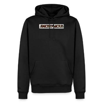 Anonyme - Sweat à capuche Premium bio Homme - noir - Devant - Nico (187cm)
