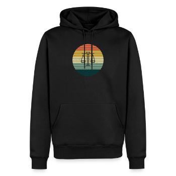 Idée de cadeau d'examen d'état d'avocat de juriste - Sweat à capuche Premium bio Homme - noir - Devant - Nico (187cm)