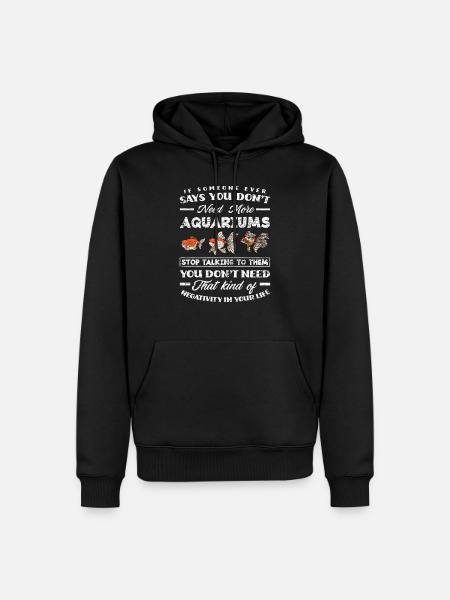 Aquarium - Männer Premium Bio Hoodie - Schwarz