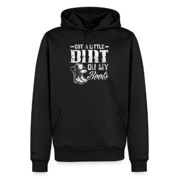 Country musique danse bottes bottes cadeau danseur - Sweat à capuche Premium bio Homme - noir - Devant - Nico (187cm)