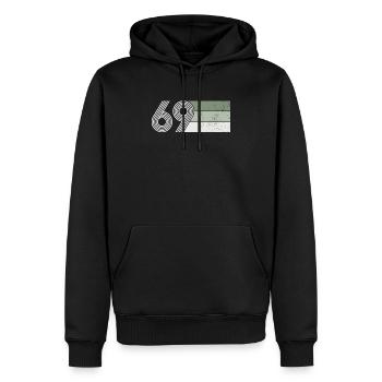 Vintage 1969 Geburtstag 52 JAHRE RETRO 69 green - Männer Premium Bio Hoodie - Schwarz - Vorne - Nico (187cm)