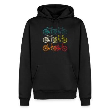 Fahrrad Liebhaber Radfahrer Radsportler Geschenk - Männer Premium Bio Hoodie - Schwarz - Vorne - Nico (187cm)