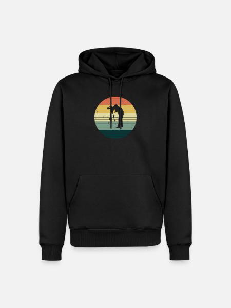 Kameramann Filmemacher Kamera Vintage Geschenk - Männer Premium Bio Hoodie - Schwarz