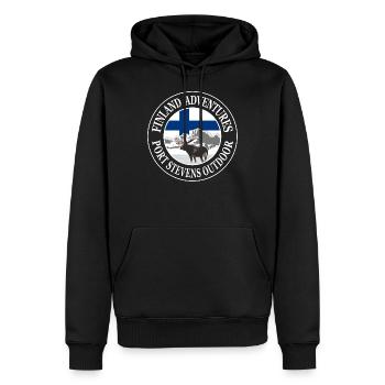 Finlande - Elk - Finlande - Orignal - Sweat à capuche Premium bio Homme - noir - Devant - Nico (187cm)