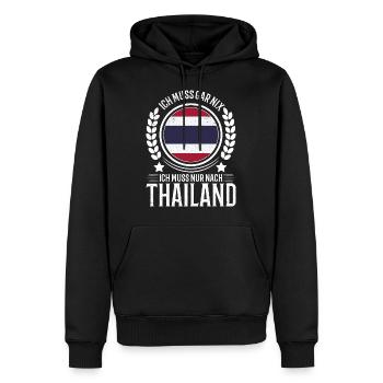 Thailand Urlaub Reise Geschenk - Männer Premium Bio Hoodie - Schwarz - Vorne - Nico (187cm)