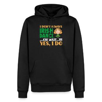 Irischer Tanz Mädchen Frau Geschenk - Männer Premium Bio Hoodie - Schwarz - Vorne - Nico (187cm)