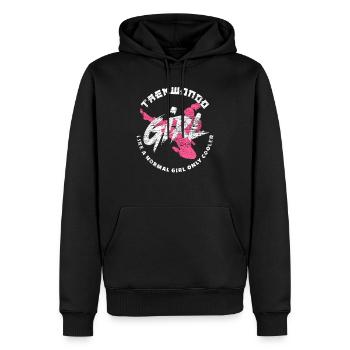 Cadeau d'arts martiaux de combattant de taekwondo - Sweat à capuche Premium bio Homme - noir - Devant - Nico (187cm)
