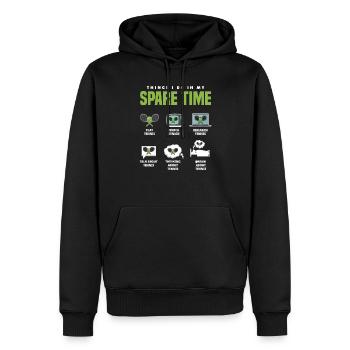 Tennis Lustige Tennis Geschenke - Männer Premium Bio Hoodie - Schwarz - Vorne - Nico (187cm)