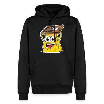 Käse - Männer Premium Bio Hoodie - Schwarz - Vorne - Nico (187cm)