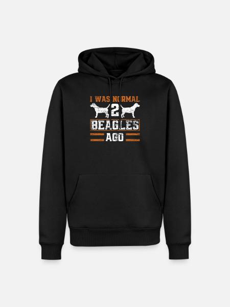 beagle - Sweat à capuche Premium bio Homme - noir