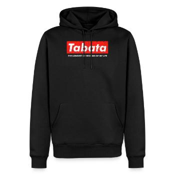 Funny Longest 20 Seconds HIIT Tabata Workout - Men’s Premium Organic Hoodie - black - Front - Nico (187cm)