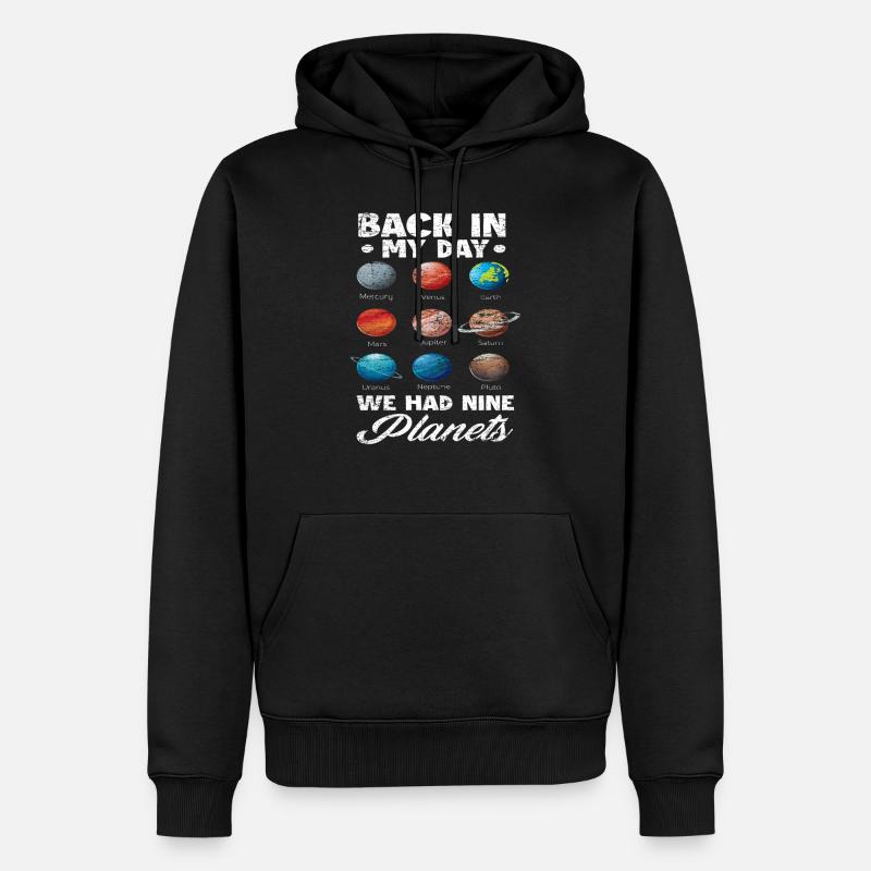 Astronomie Planeten - Männer Premium Bio Hoodie - Schwarz