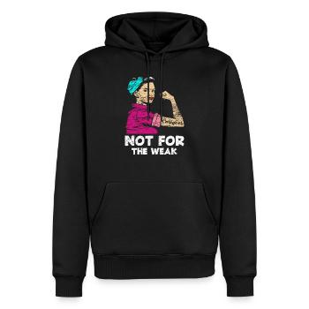 Infirmier Amidon - Sweat à capuche Premium bio Homme - noir - Devant - Nico (187cm)