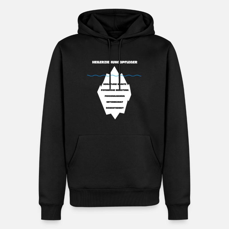 Heilerziehungspfleger HEP Eisberg - Männer Premium Bio Hoodie - Schwarz