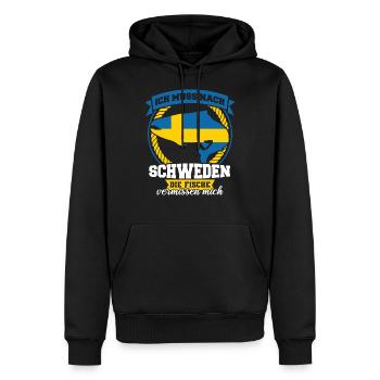 Schweden Angeln urlaub Geschenk - Männer Premium Bio Hoodie - Schwarz - Vorne - Nico (187cm)