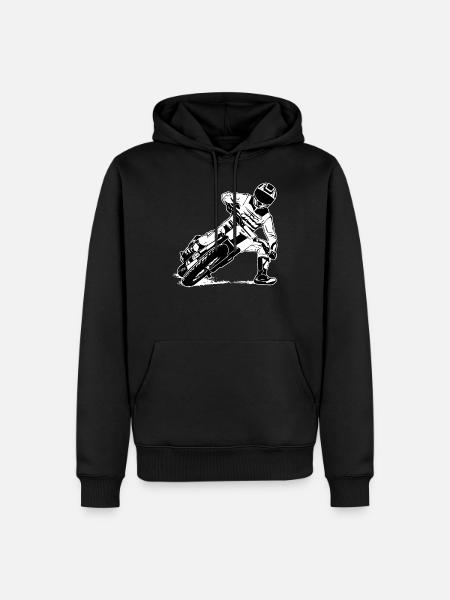 Flat Track Racer - Speedway - Men’s Premium Organic Hoodie - black