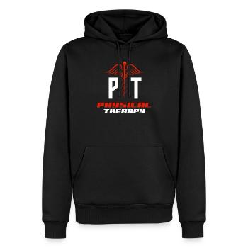 Physiothérapeute santé éducation cadeau - Sweat à capuche Premium bio Homme - noir - Devant - Nico (187cm)