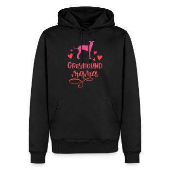 Greyhound Mama Dog Mum Greyhounds - Männer Premium Bio Hoodie - Schwarz - Vorne - Nico (187cm)